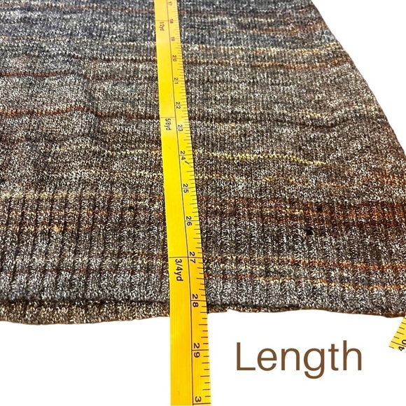 Max Studio Melange Brown Long Line Cowl Neck Sweater - Picture 10 of 15